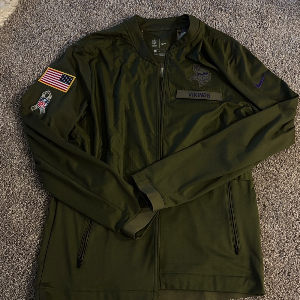 NFL Vikings Nike Olive Windbreaker Jacket